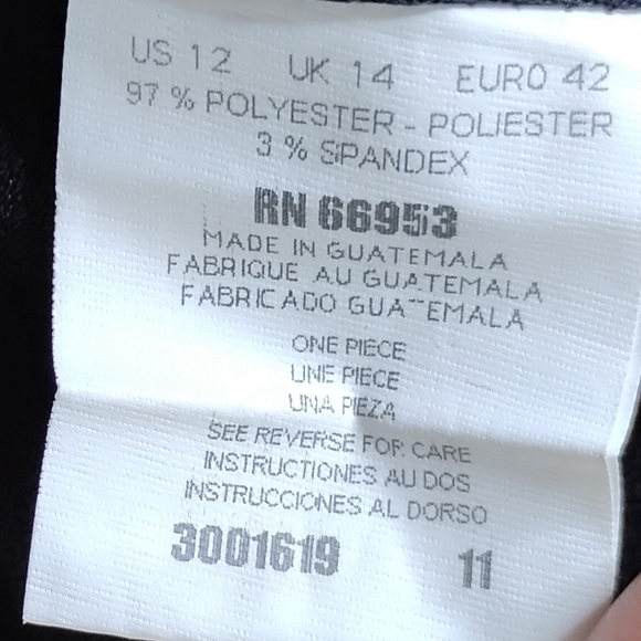 Vintage David Warren Black Dress 12 Tailored Classic Cocktail Career Party - Picture 7 of 8